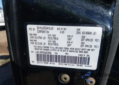 2003 Jeep Liberty Sport из США, поврежденный, VIN 1J4GL48K93W663856